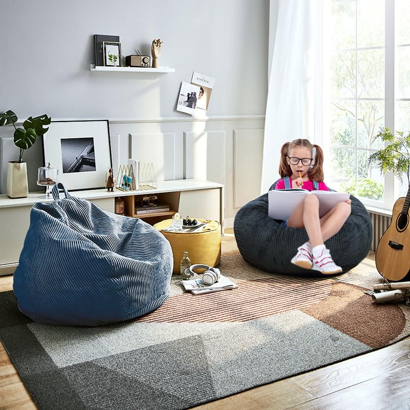 Faux Fur Bean Bag Chair for Adults with Filling Q65946