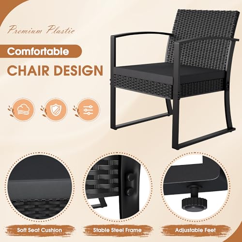 Outdoor Bistro Set 3 Piece with Cushions and Table C662