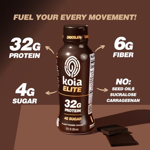Plant Based Protein Shake, Chocolate, 32g Protein, 12 Fl Oz (Pack of 12) X659400
