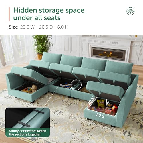 Modular Sectional Sofa with Storage, Grey Z479035