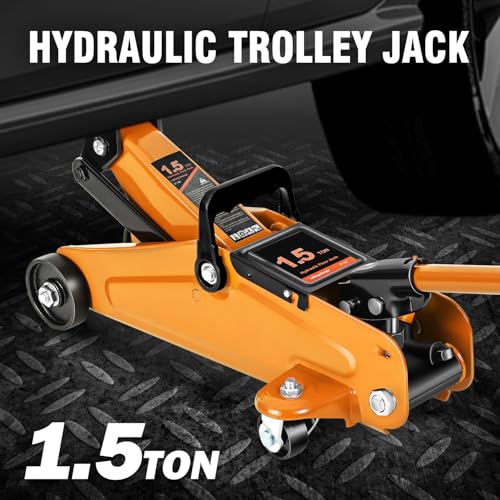Floor Jack 3 Ton Capacity, Low Profile Heavy Duty Hydraulic Car Jack, Lifting Range 3"-20" O821