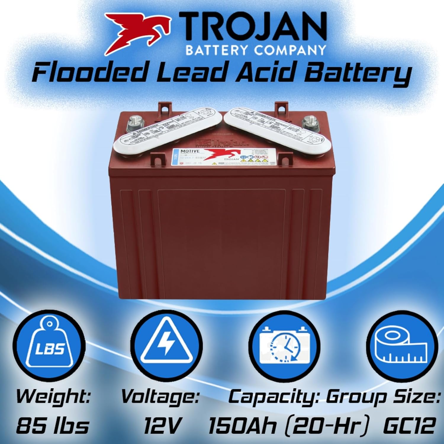 12V 150Ah Deep Cycle Battery x2 K28796