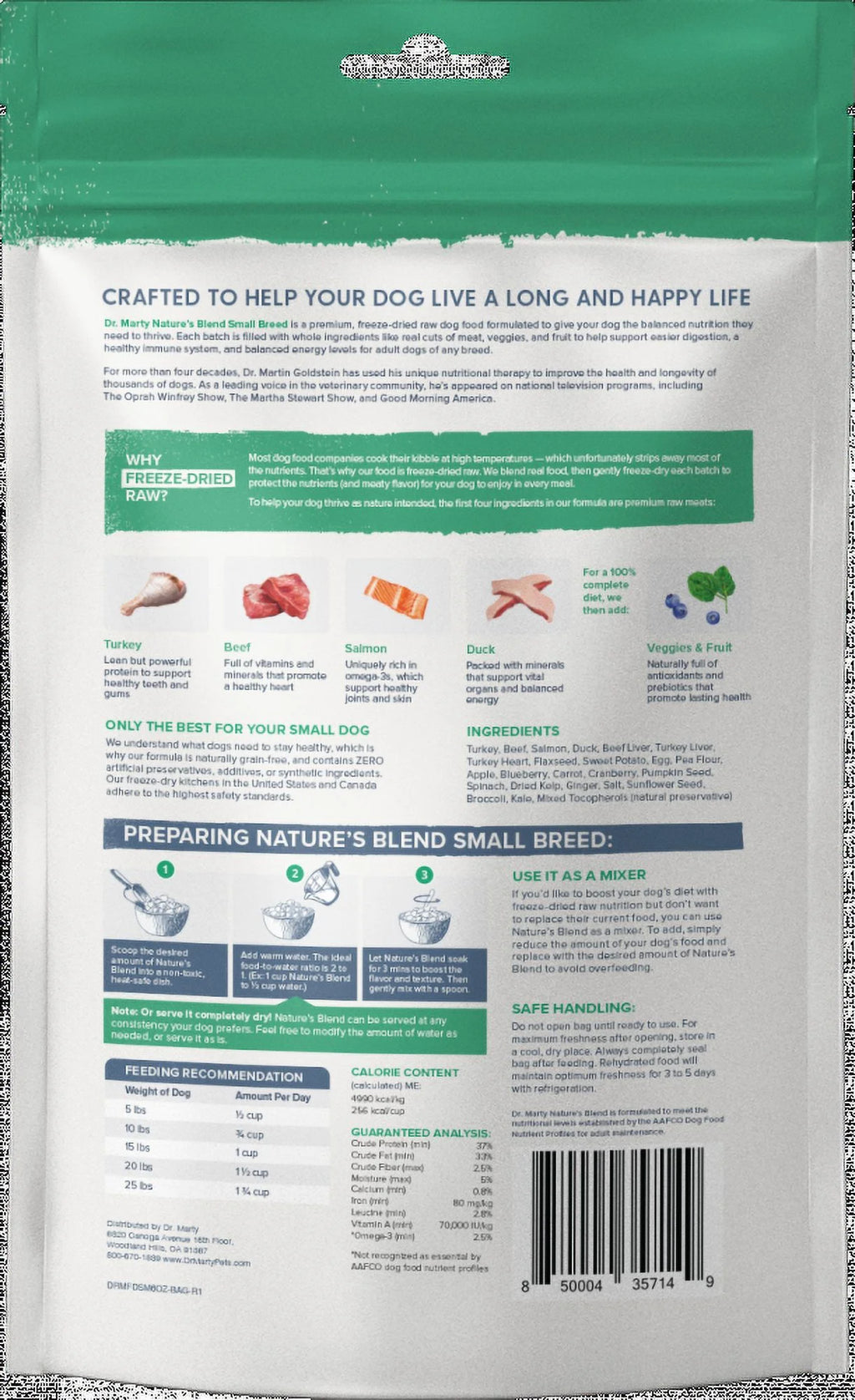 Freeze-Dried Raw Dog Food for Small Dogs, 6 oz R9813