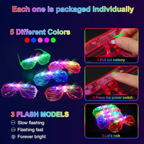 84PCS LED Glowing Party Glasses for Kids Adults K691