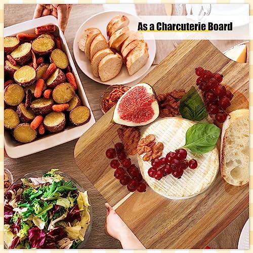 Cutting Board with Handles Wooden Charcuterie Serving Board for Engraving S914