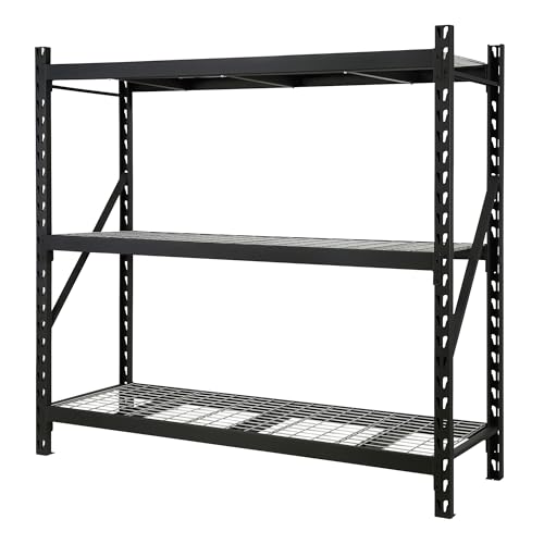 4-Tier Industrial Steel Shelving Unit, 8000-Pound Capacity, Garage Storage Rack O7523