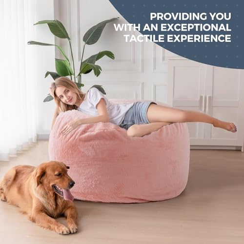 Giant Bean Bag Chair Bed for Adults, Convertible Floor Sofa Mattress R473823