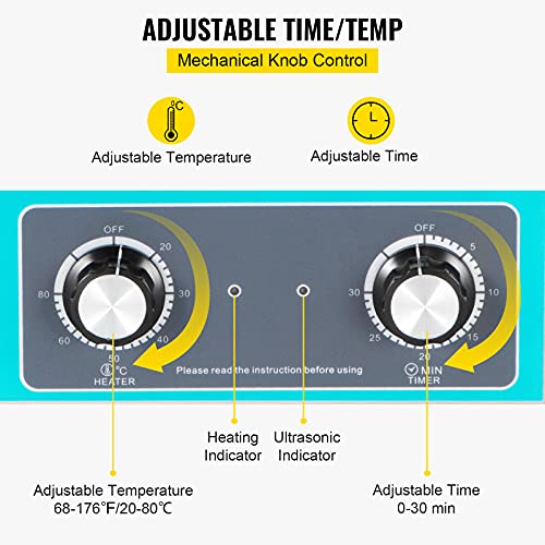 Ultrasonic Cleaner 10L Stainless Steel with Heater and Timer N4029