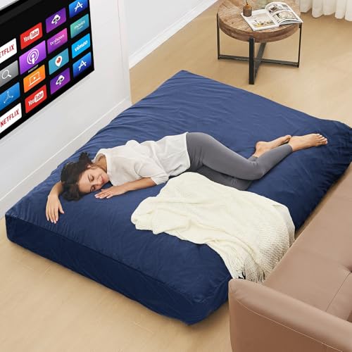 Giant Bean Bag Chair Convertible Bed with Microfiber Cover X2136