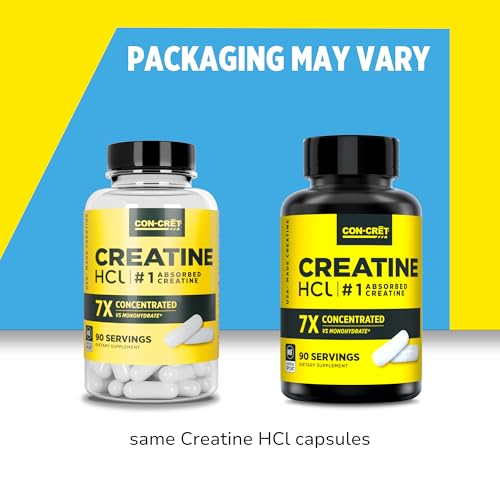 Creatine HCl Capsules for Muscle and Cognitive Support, 90 Count C8090