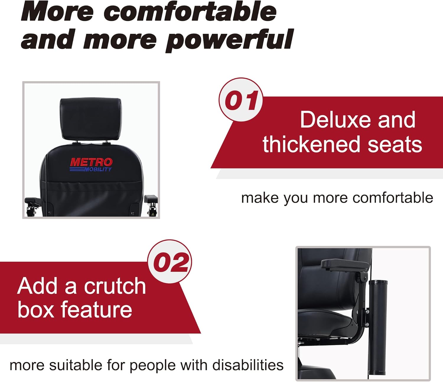 4 Wheel Folding Mobility Scooter for Seniors, 300lbs Capacity, Long Range Battery, Red K6853