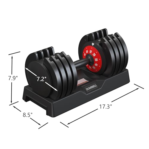 Adjustable Dumbbells 5LB to 110LB Free Weight Set with Anti-Slip Metal Handle for Home Gym F36243