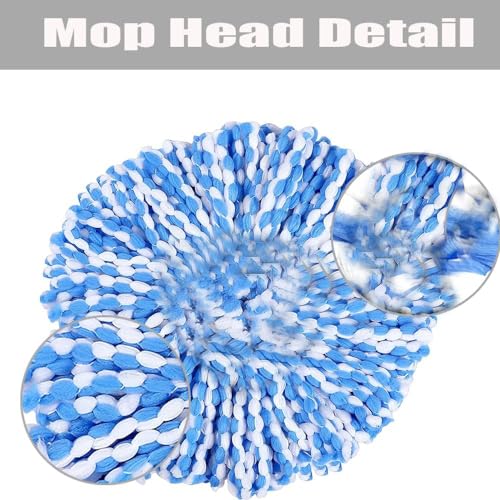 Spin Mop Replacement Head, Base and Handle with Microfiber Refills R8769
