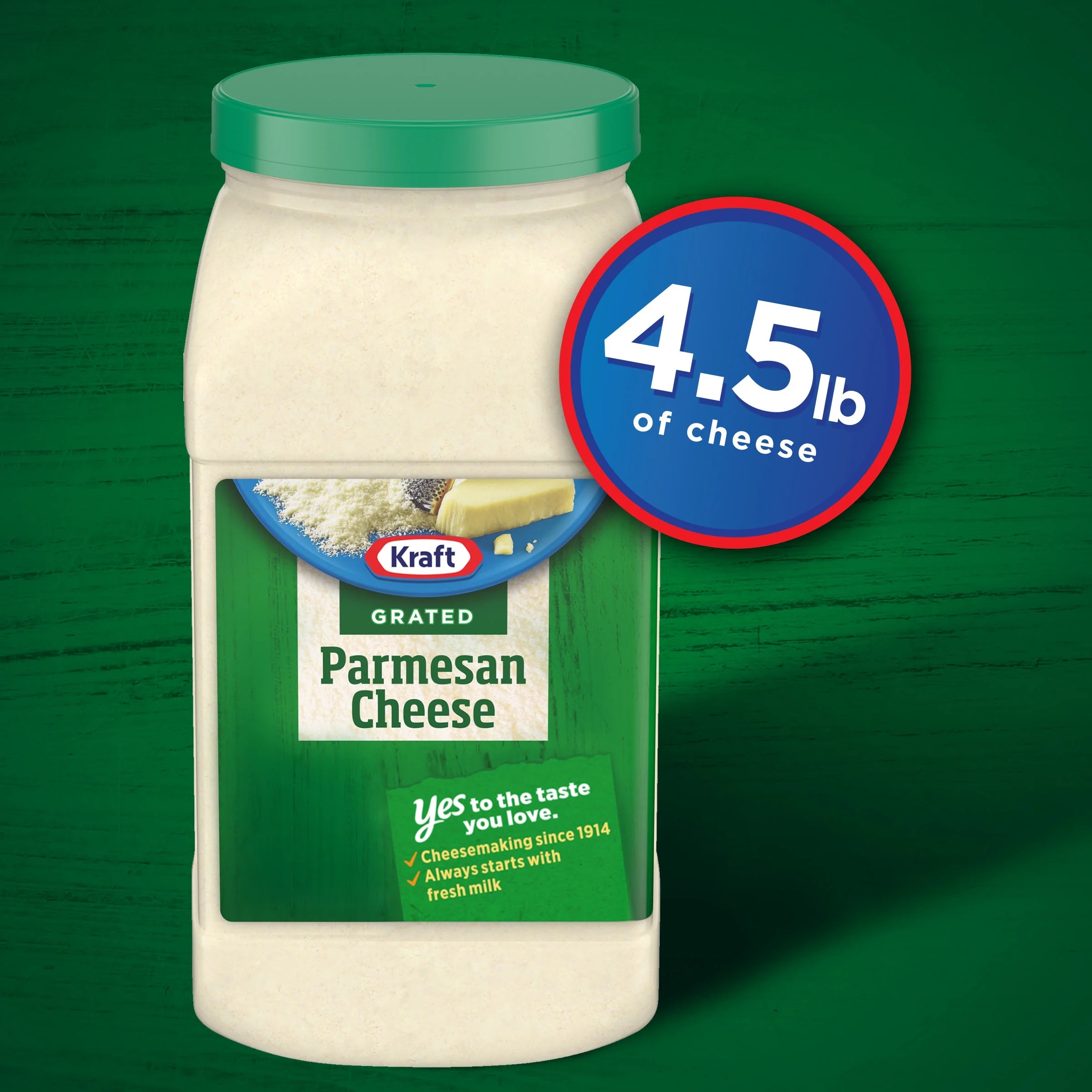Parmesan Grated Cheese, 4.5 lb Jug X97288