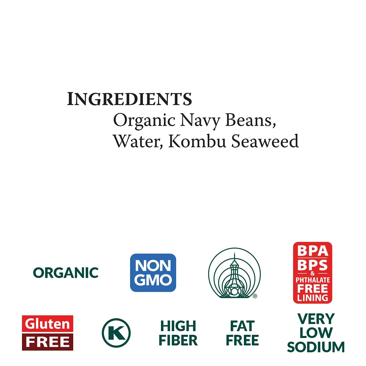 Organic Navy Beans 15 oz Pack of 3 M1202