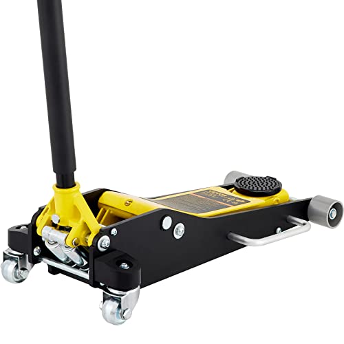 3 Ton Low Profile Racing Floor Jack with Dual Pistons, Lifting Range 3-6/11" to 19-11/16" T215298