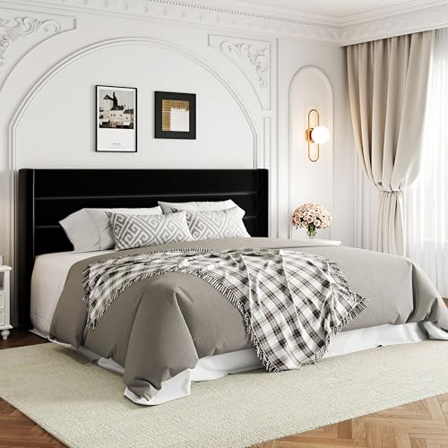 Full Size Lift Up Storage Bed with Wingback Headboard, Hydraulic Support, Light Beige P736605