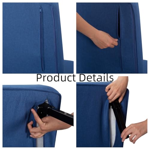 Sleeper Sofa Bed with Side Pocket, Convertible Futon Couch for Living Room X8857