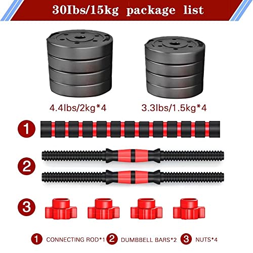 Adjustable Dumbbells Set of 2, Convertible to Barbell, 20-80 lbs for Home Gym P4557
