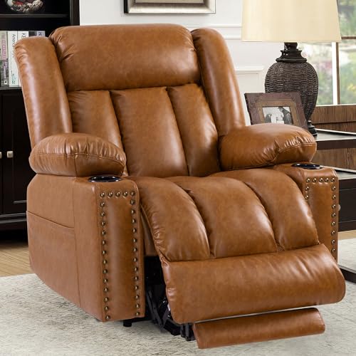 Power Lift Recliner Chair for Elderly with Heat and Massage, Adjustable Positions, Dark Brown P618617