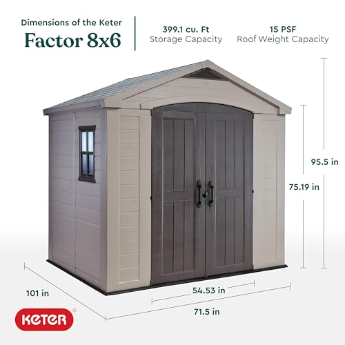 Outdoor Resin Storage Shed for Patio Furniture and Yard Tools R685