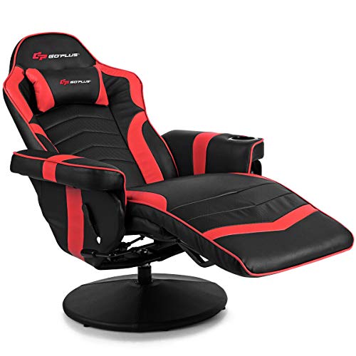 Massage Gaming Chair with Adjustable Backrest and Footrest G669073