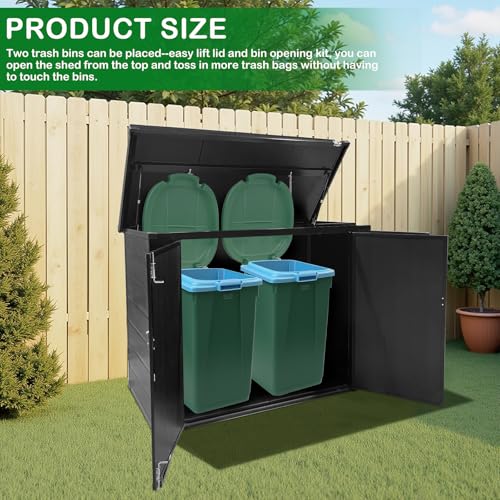 Outdoor Storage Shed, Resin Cabinet with Lockable Weatherproof Design O6489
