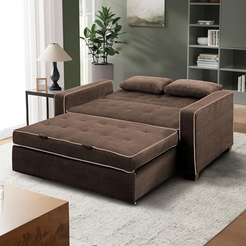 Convertible Sleeper Sofa, Queen Size, Navy Q5867