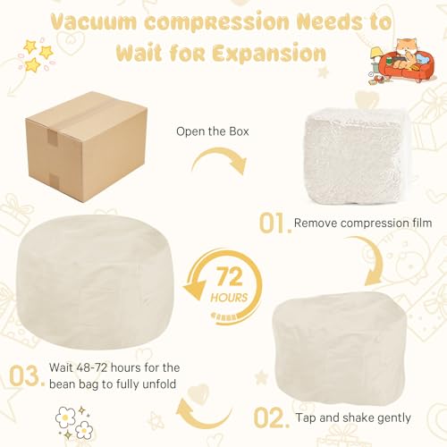Giant Bean Bag Chair Convertible Bed with Microfiber Cover X2136