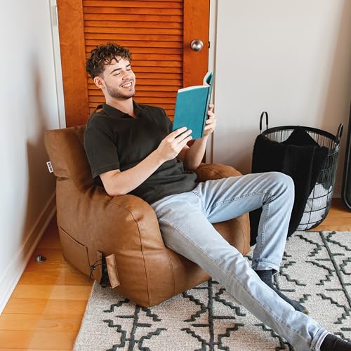 Dorm Bean Bag Chair with Drink Holder and Pocket, 3 feet R2503
