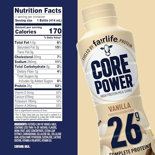 Chocolate Protein Shake, 26g, 14oz, 12 Pack F118997