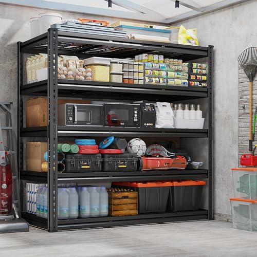 48" W Garage Shelving, Heavy Duty Adjustable Metal Storage Shelves N492