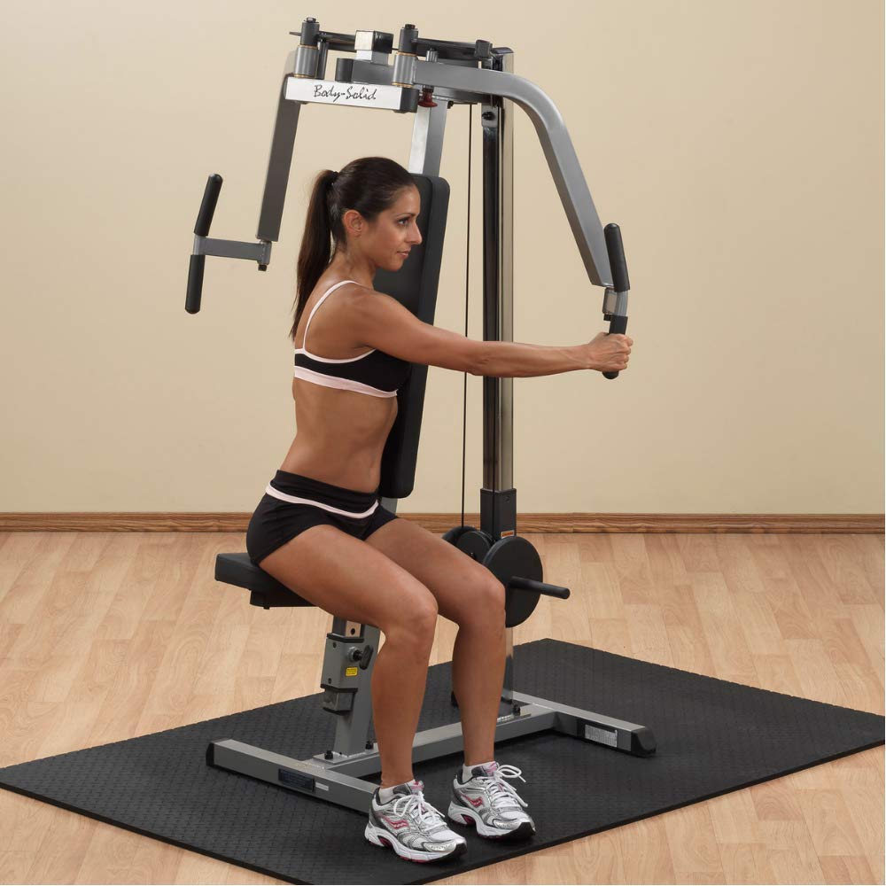 Dual Function PEC Machine - Plate Loaded, Adjustable Chest, Back & Shoulder Workout Equipment T413296