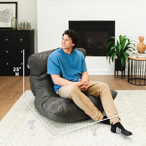 Dorm Bean Bag Chair with Drink Holder and Pocket, 3 feet R2503