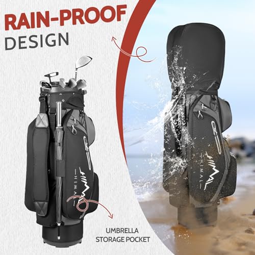 Golf Cart Bag with Full Length Divider and Rain Cover V808575