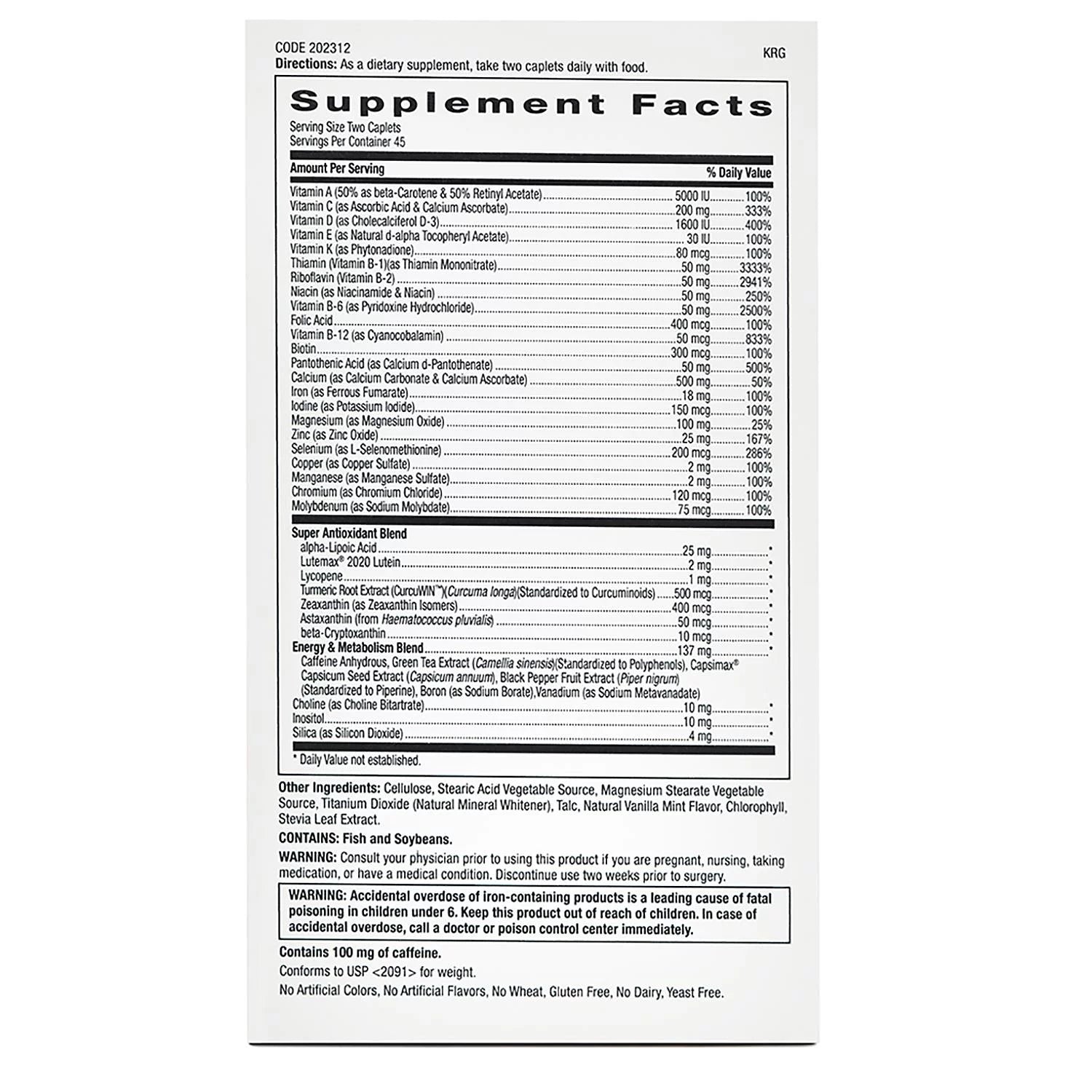 Women's Energy & Metabolism Multivitamin, 180 Count Z6993