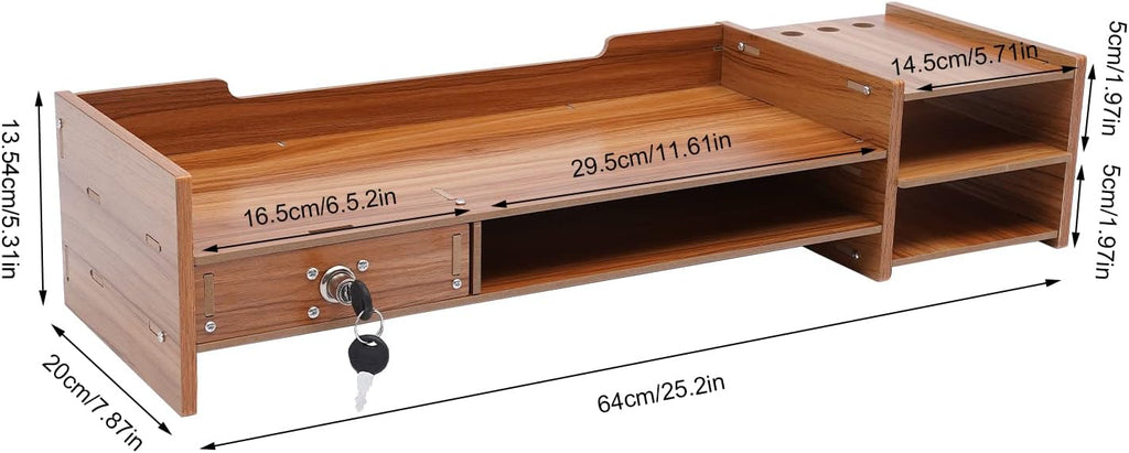 Monitor Stand Riser with Drawers, Desktop Organizer for Computer and Office G320