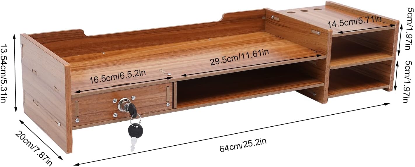 Monitor Stand Riser with Drawers, Desktop Organizer for Computer and Office G320
