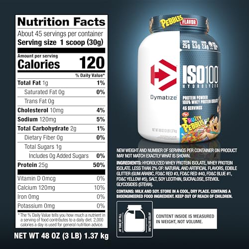 Whey Protein Powder Isolate, 25g Protein, 20 Servings Q942192