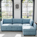 Modular Storage Sectional Sofa with Movable Ottomans, U-Shaped Chenille U839651