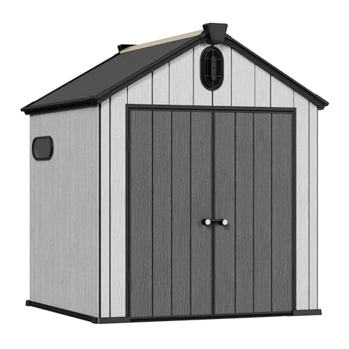 Outdoor Resin Storage Shed with Air Vents and Lockable Door X72953