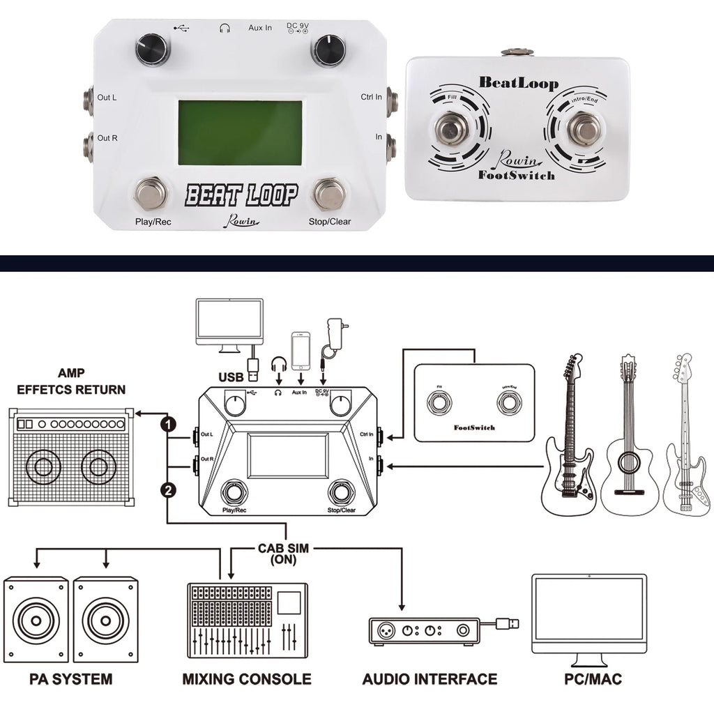 Drum Audio Effect Machine with LCD Display and 3.5mm Input B9149
