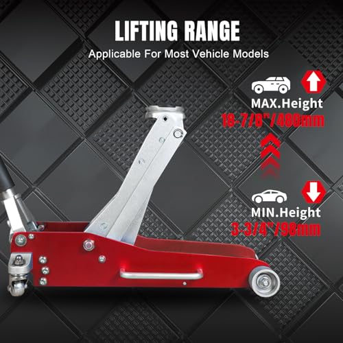 Hydraulic Low Profile Racing Floor Jack, 1.5 Ton Capacity E34626