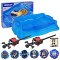 Bey X Blades Stadium Large,Bay Blades X Arena Big,Blayde Blades X Set, 4 Battle Tops 2 Pack Bey Blaze X Launchers, Bley Blades X,Bet Blades X Game Toys for Boys & Girls 6+