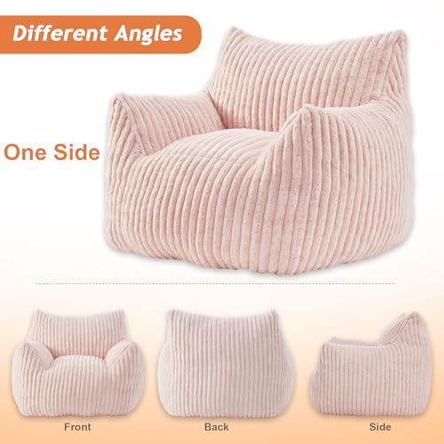 Plush Bean Bag Chair with Armrests for Adults and Teens M473