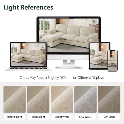L Shaped Sectional Sofa Chenille Fabric for Living Room N6790