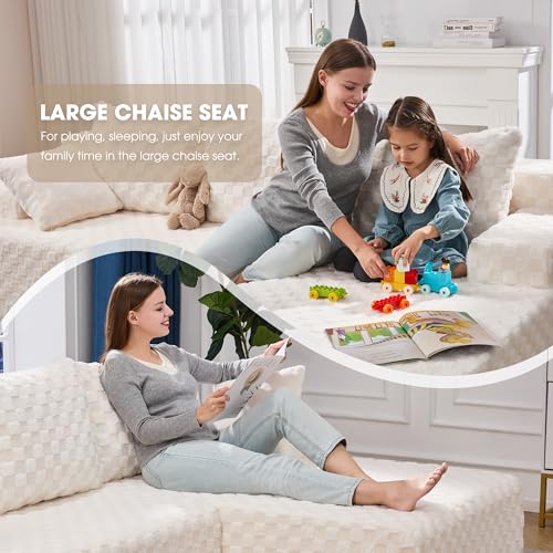 Modular L-Shape Sectional Sofa with Oversized Chaise A47792