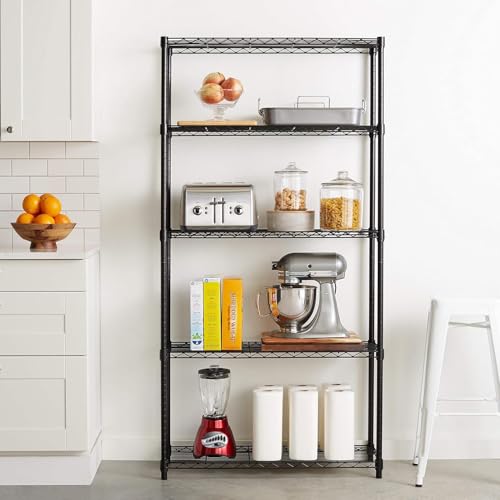 5-Shelf Adjustable Heavy Duty Steel Wire Storage Shelving Organizer, 36" L x 14" W x 72" H X6421