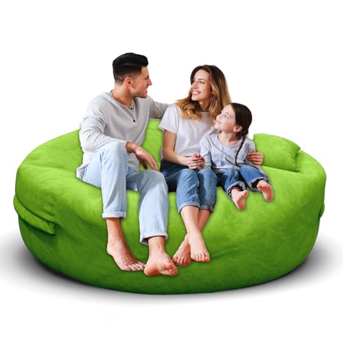 Bean Bag Chair for Adults 3FT, Soft Removable Cover, Light Gray X3039
