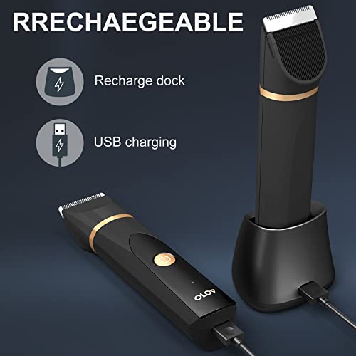 Electric Body Hair Trimmer for Men - Wet/Dry Shaver with Ceramic Blade, USB Rechargeable C188973